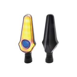 JGO DIRECCIONALES LED RASEN DIR-0056Y-BU TIPO FLAMA SECUENCIAL AMARILLO/AZUL