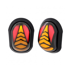 JGO DIRECCIONALES LED RASEN DIR-0027Y-BU TIPO SERPIENTE SECUENCIAL AMARILLO/AZUL