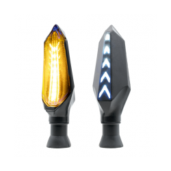 JGO DIRECCIONALES LED RASEN DIR-0018Y-W TIPO FLECHA SECUENCIAL AMARILLO/BLANCO