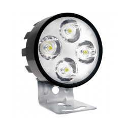 FARO LED AUXILIAR RASEN LED-13062BK-W REDONDO 4 LED LUZ BLANCA ALTA/BAJA Y ESTROBO